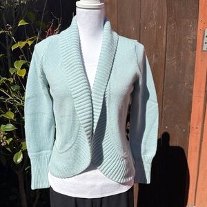 Talbots Soft Blue Shawl Collar Cardigan
